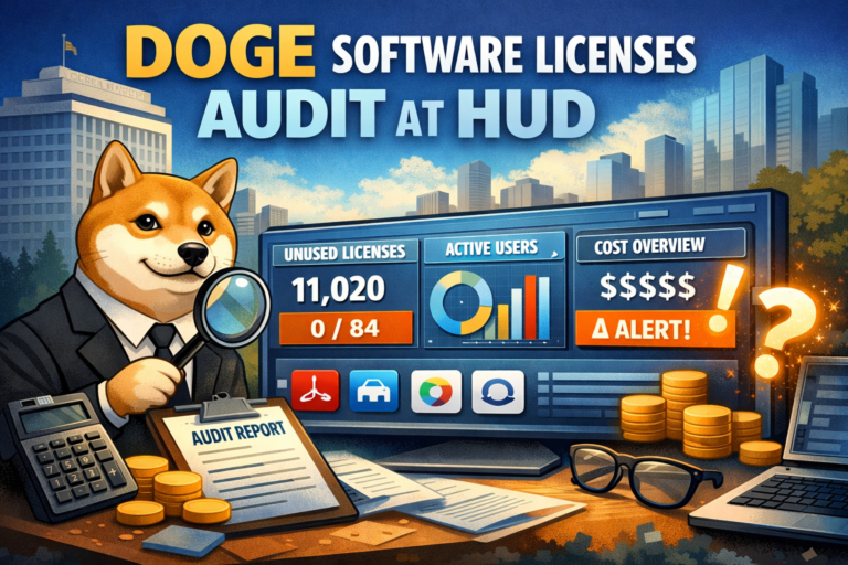 doge software licenses audit hud