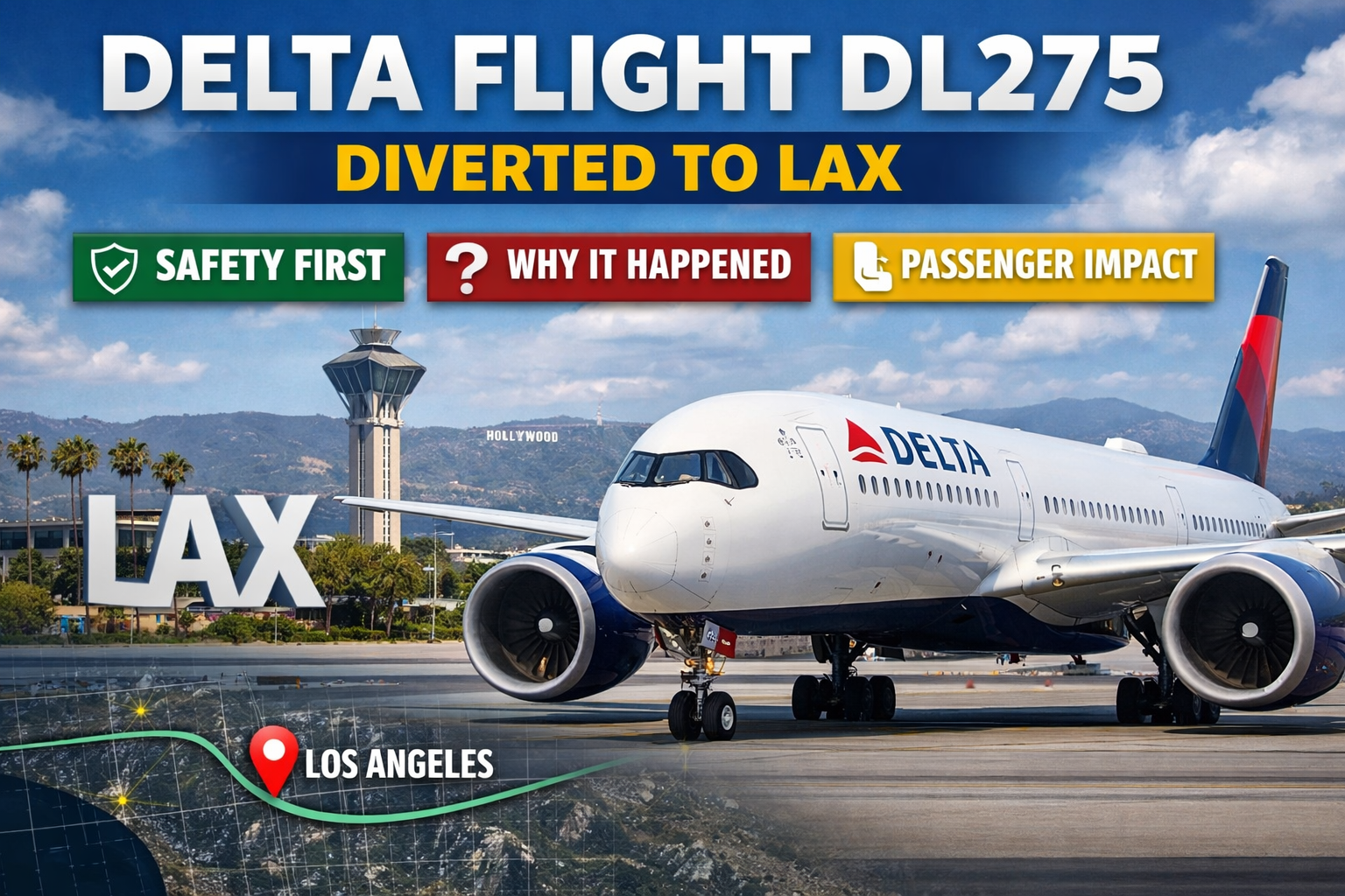 delta flight dl275 diverted lax