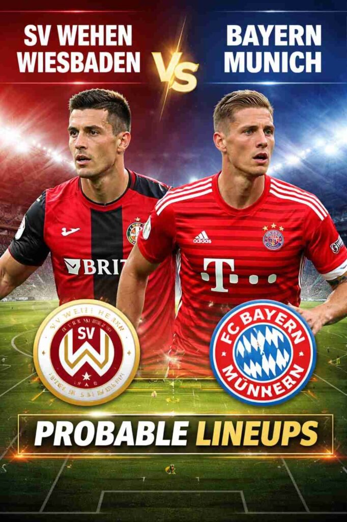 SV Wehen Wiesbaden vs Bayern Munich lineups