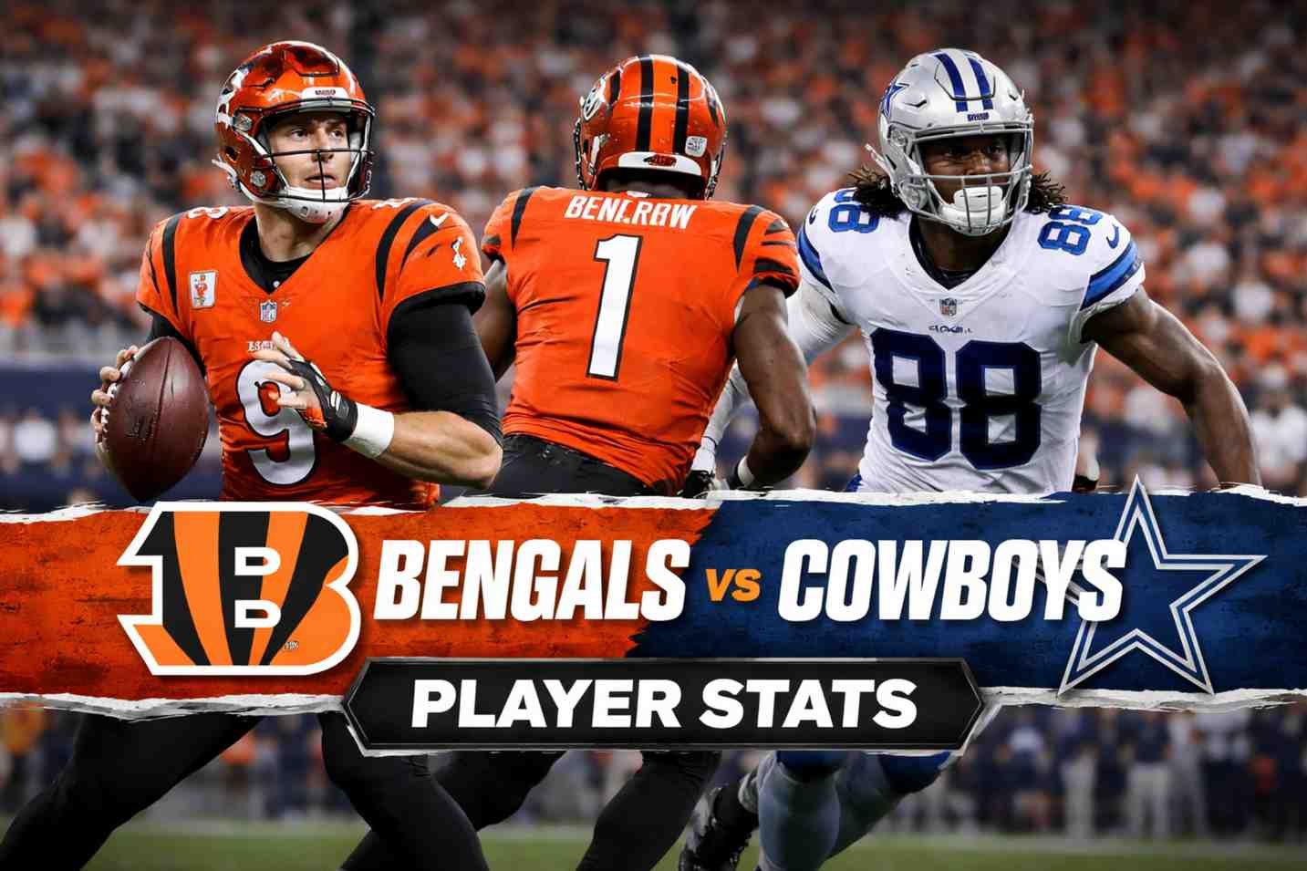 Bengals vs Dallas Cowboys Match Player Stats