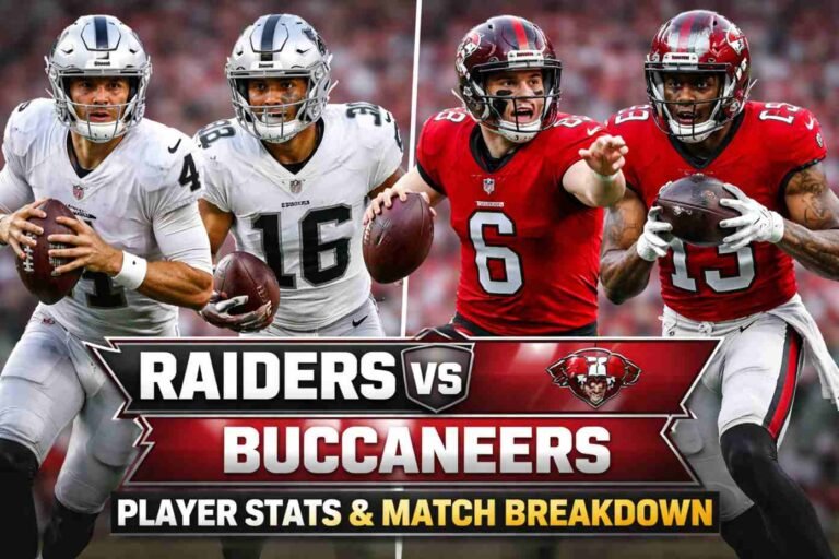Las Vegas Raiders vs Tampa Bay Buccaneers Match Player Stats